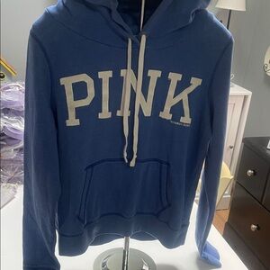 Spring Sale Markdown Gently Loved 💙Victoria's Secret Blue Hoodie with White Logo